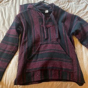 Hoodie - Striped - Black and Red - S